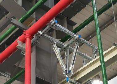 台前该抗震支架的整体式支吊架结构协调性好